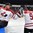 ST. PETERSBURG, RUSSIA - MAY 14: Canada's Matt Duchene #9 high fives Calvin Pickard #31 after scoring a first period goal during preliminary round action at the 2016 IIHF Ice Hockey World Championship. (Photo by Minas Panagiotakis/HHOF-IIHF Images)

